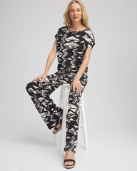 Chico's - Travelers™ Crinkled Knit Geo-Print Top