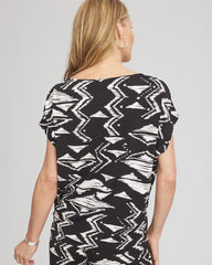 Chico's - Travelers™ Crinkled Knit Geo-Print Top