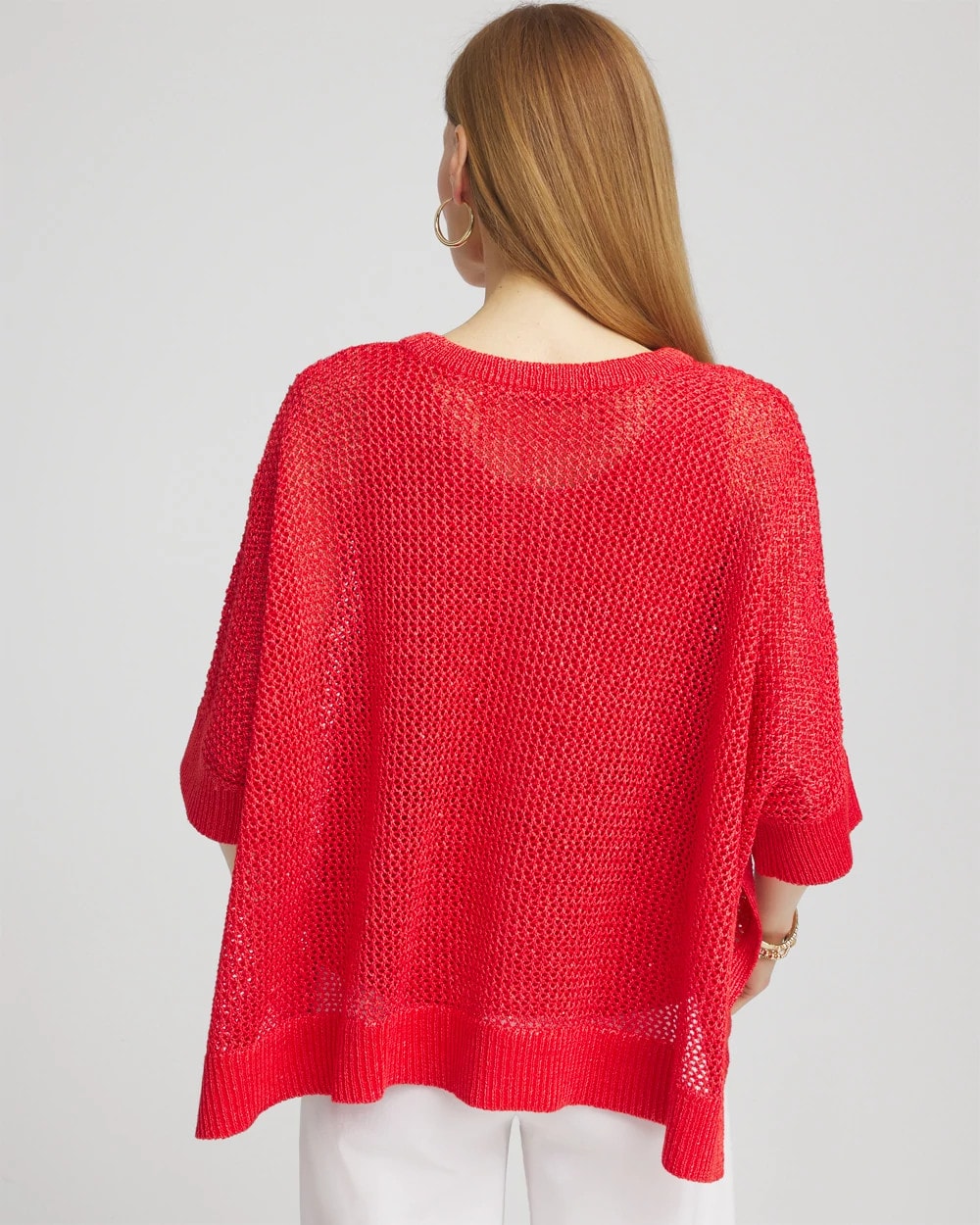 Chico's - Sequin Open Knit Poncho