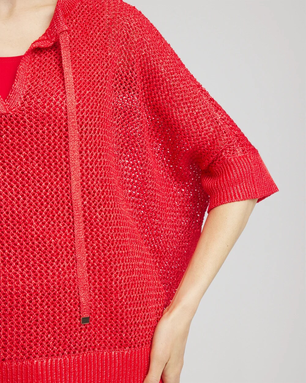 Chico's - Sequin Open Knit Poncho