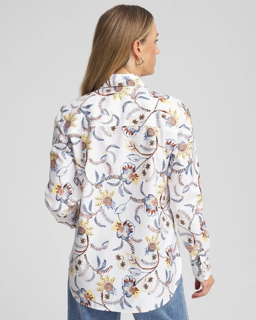Chico's - No Iron™ Long-Sleeved Floral Shirt
