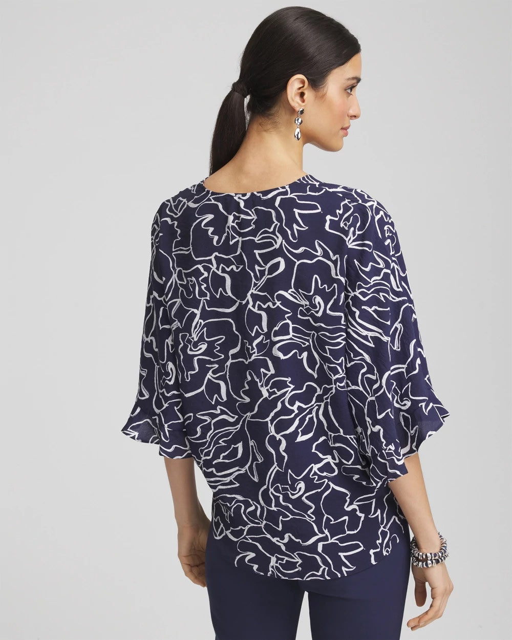 Chico's - Ecovero™ Tie-Front Frill Sleeve Blouse