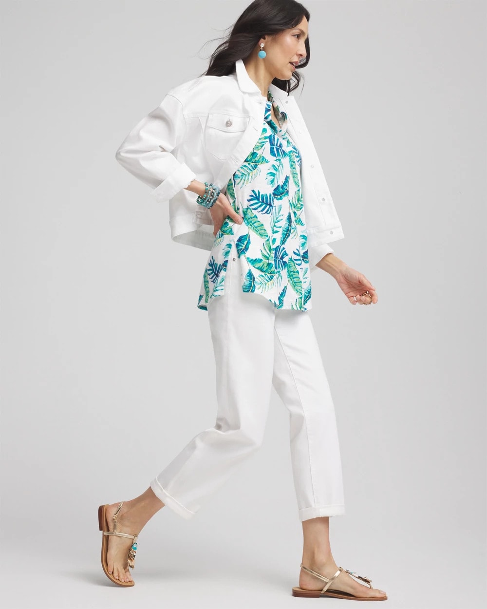Chico's - Island Slub Sleeveless Collared Tunic