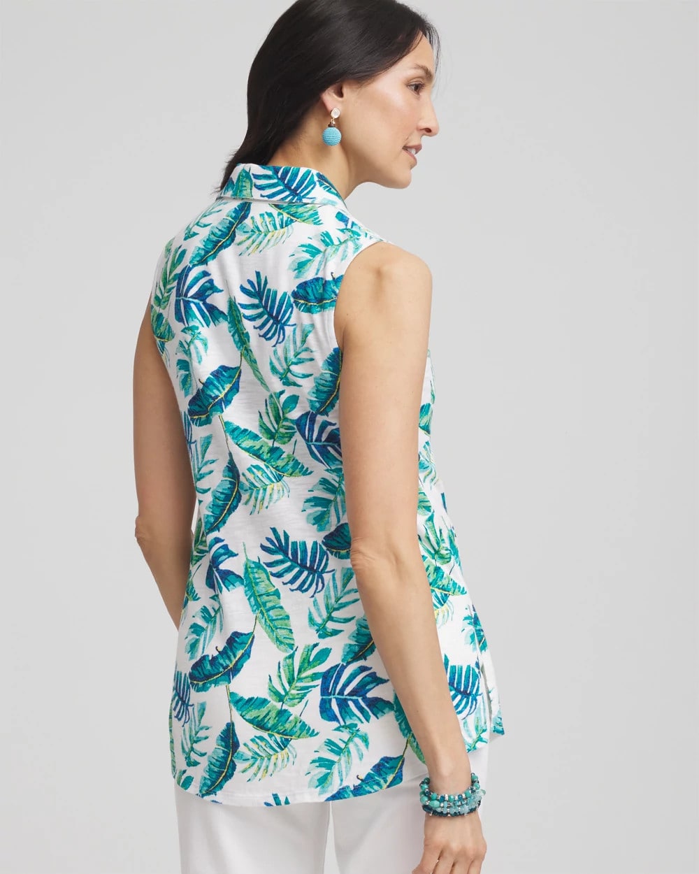 Chico's - Island Slub Sleeveless Collared Tunic