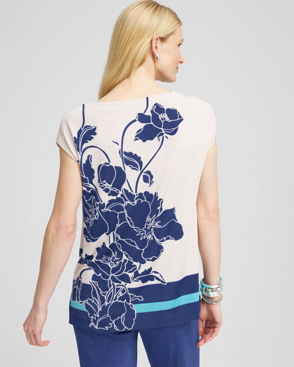 Chico's - Travelers™ Wildflower Cap-Sleeved Tunic