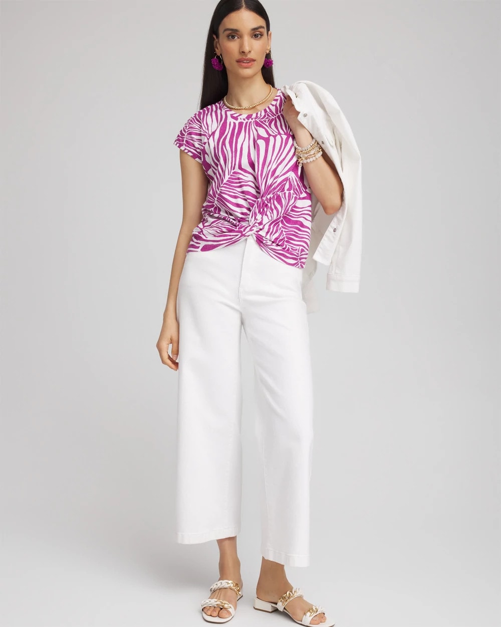 Chico's - Jungle Inverted Knot Front Tee