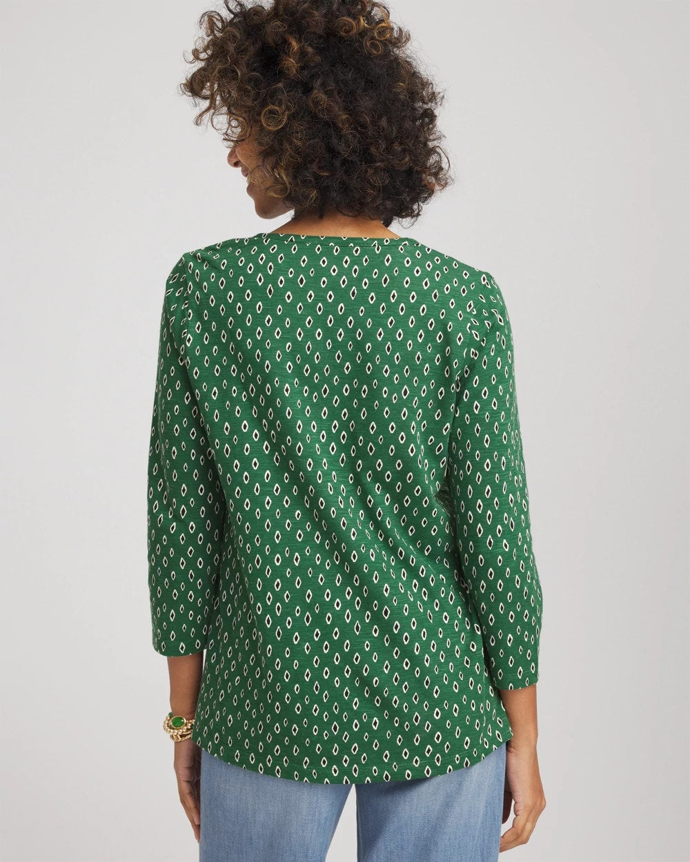 Chico's - Geo Cotton Slub Henley Shirt