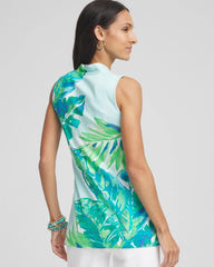 Chico's - Tropical Pima Sleeveless V-Neck Tunic