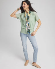 Chico's - Jacquard Banded Hem Top