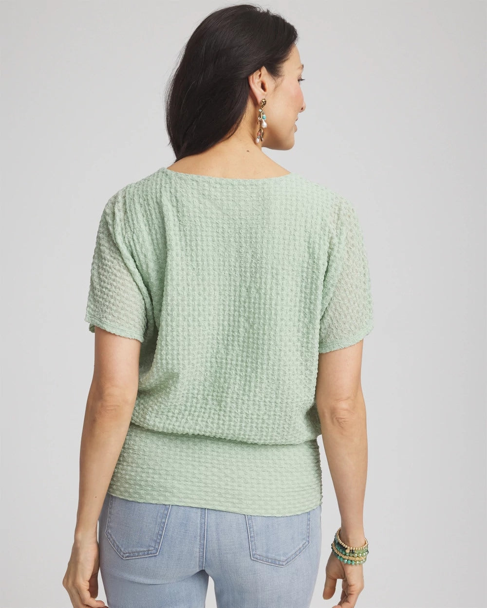 Chico's - Jacquard Banded Hem Top
