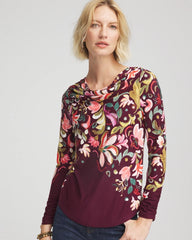 Chico's - Touch of Cool™ Paisley Cowl Neck Tee