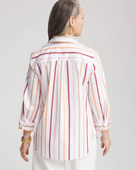 Chico's - No Iron™ Striped Stretch-Sateen Shirt
