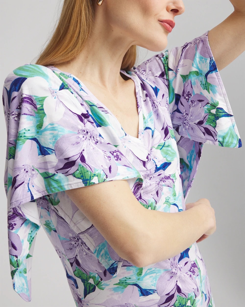 Chico's - Touch of Cool™ Lily Handkerchief-Sleeve V-Neck Tee