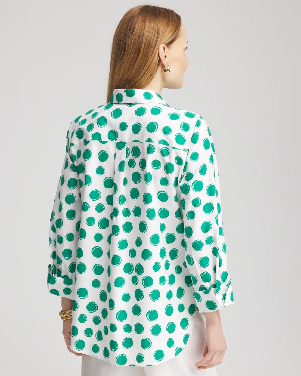 Chico's - No Iron™ Polka-Dot Sateen Shirt