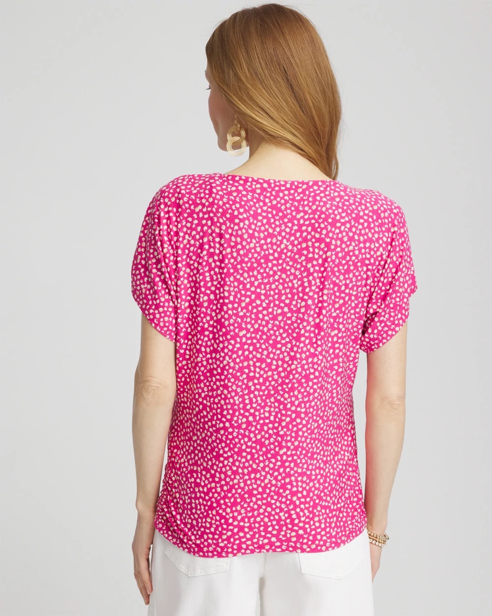 Chico's - Touch of Cool™ Cheetah Ruched Banded Hem Top