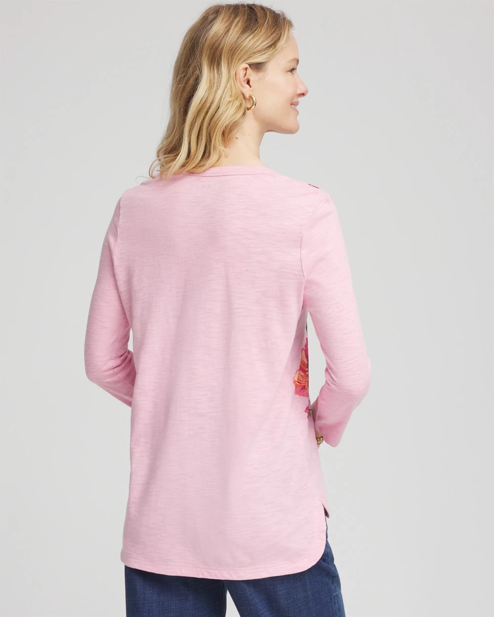 Chico's - Floral 3/4 Sleeve Tee