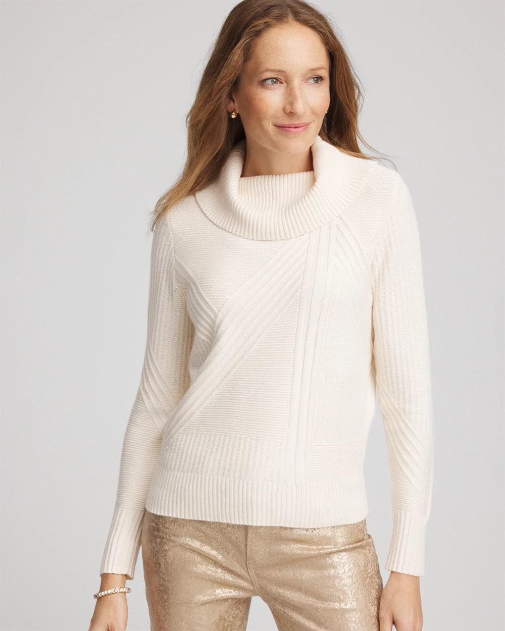 Chico's - Ribbed Cowlneck Sweater