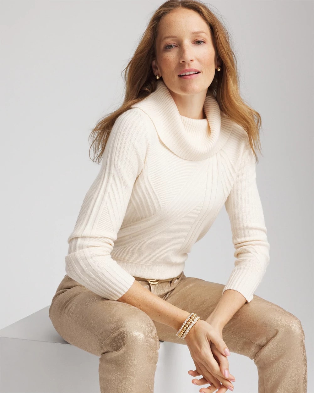 Chico's - Ribbed Cowlneck Sweater