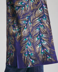 Chico's - Ella Peacock-Print Cardigan Sweater