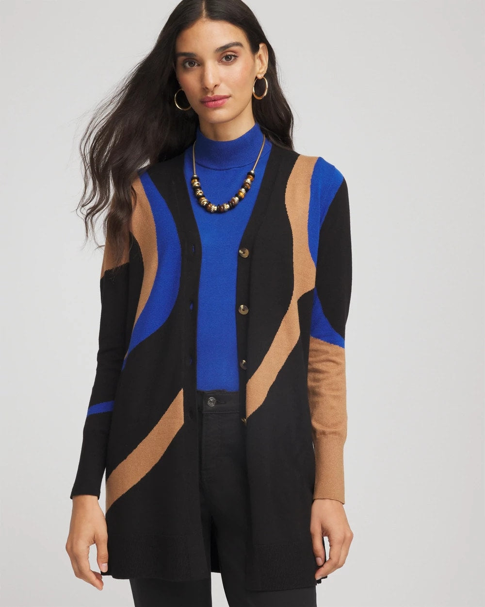 Chico's - Ella Colorblock Cardigan Sweater