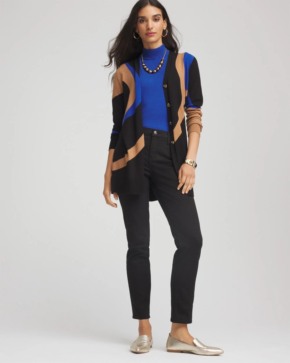 Chico's - Ella Colorblock Cardigan Sweater
