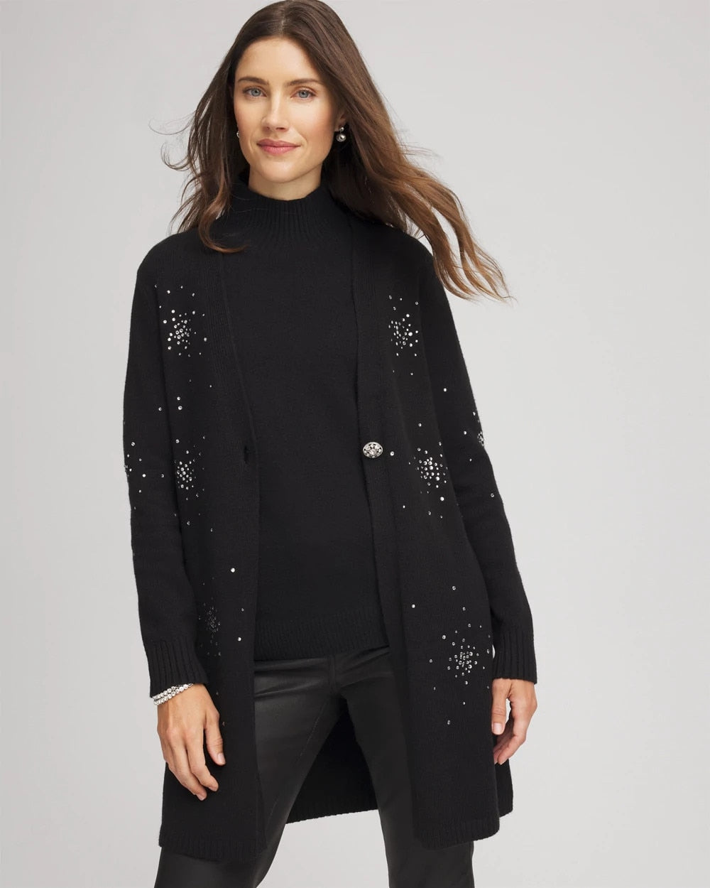 Chico's - Rhinestone Embellished Cardigan