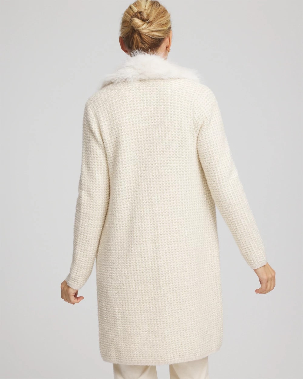 Chico's - Fur Trim Cardigan