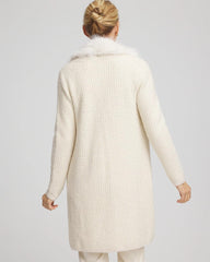 Chico's - Fur Trim Cardigan