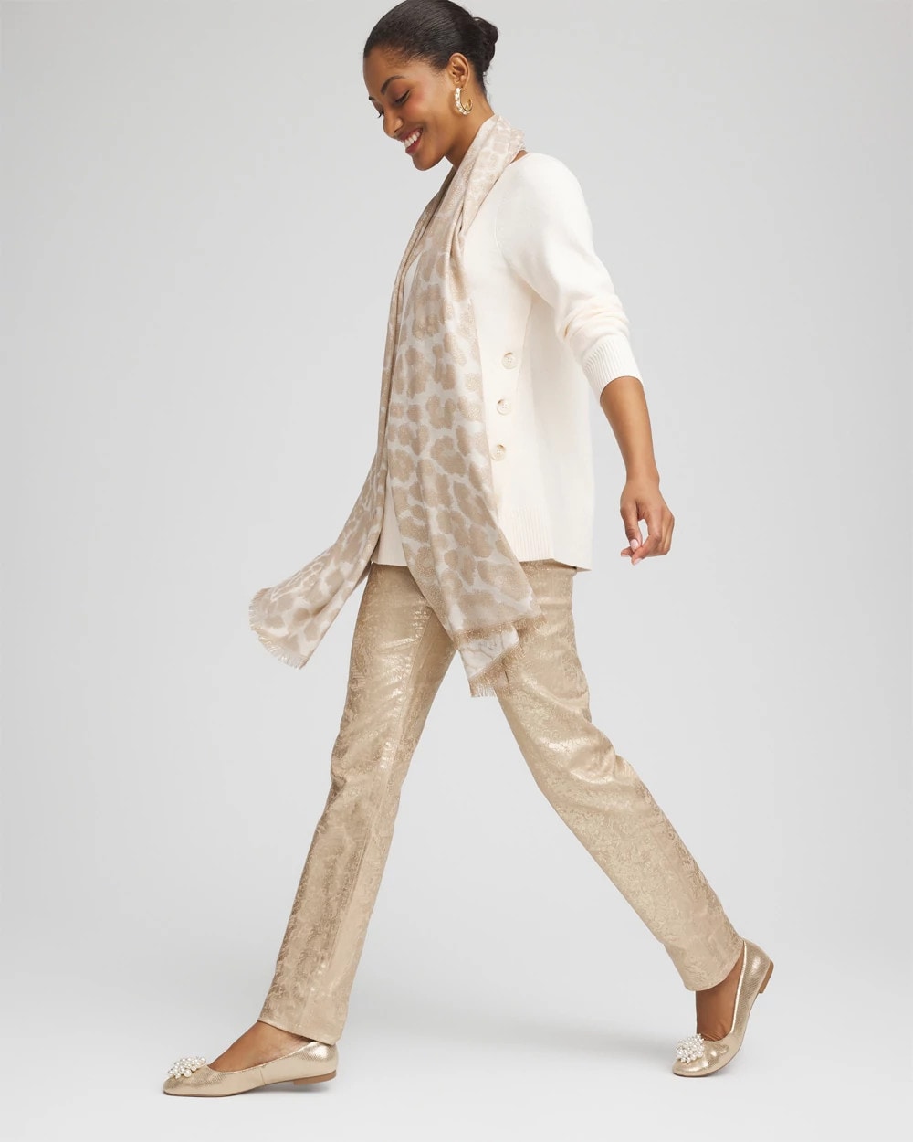 Chico's - Button Tunic Sweater