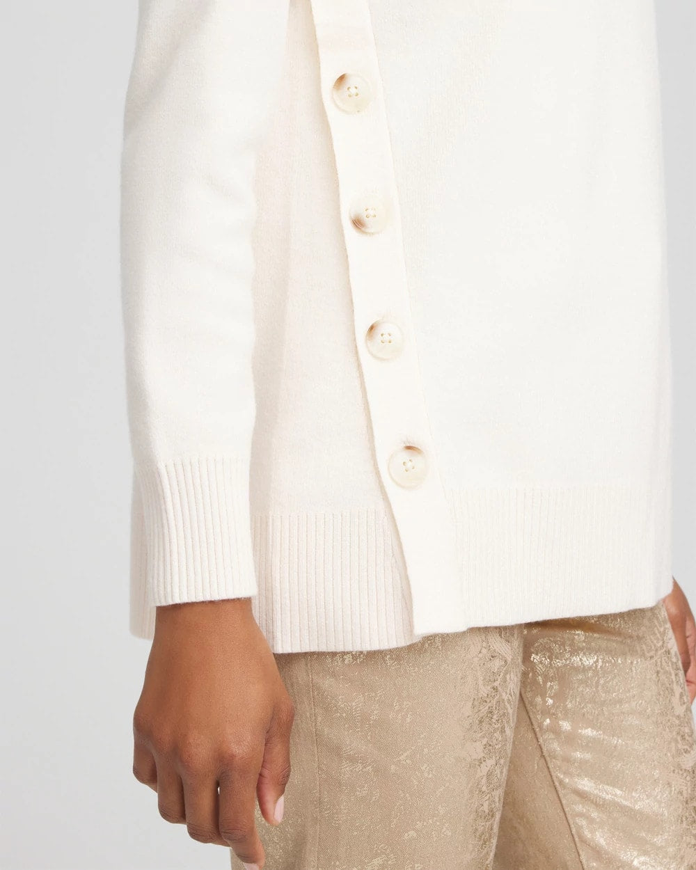 Chico's - Button Tunic Sweater