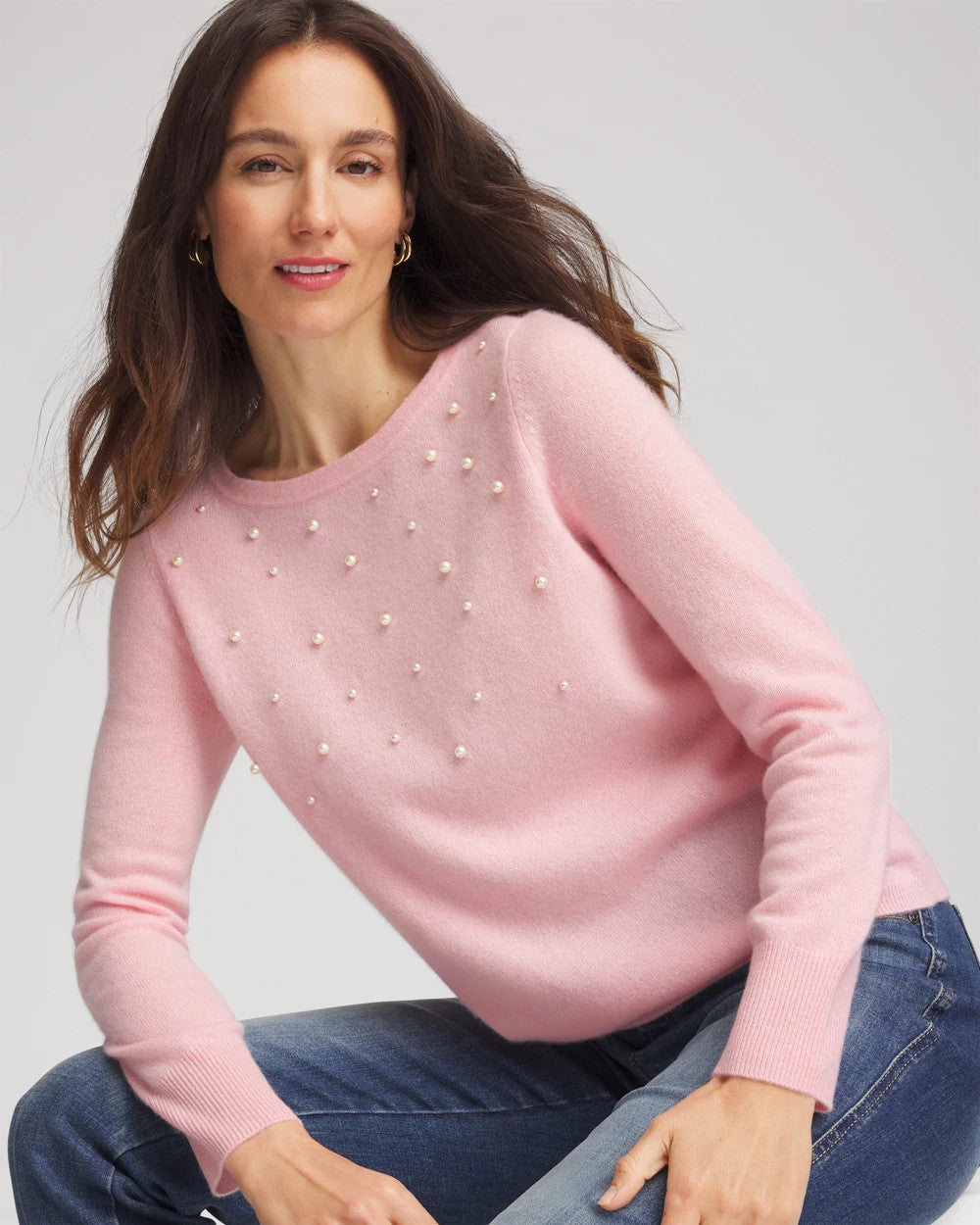 Chico's - Embellished Cashmere Pullover Sweater