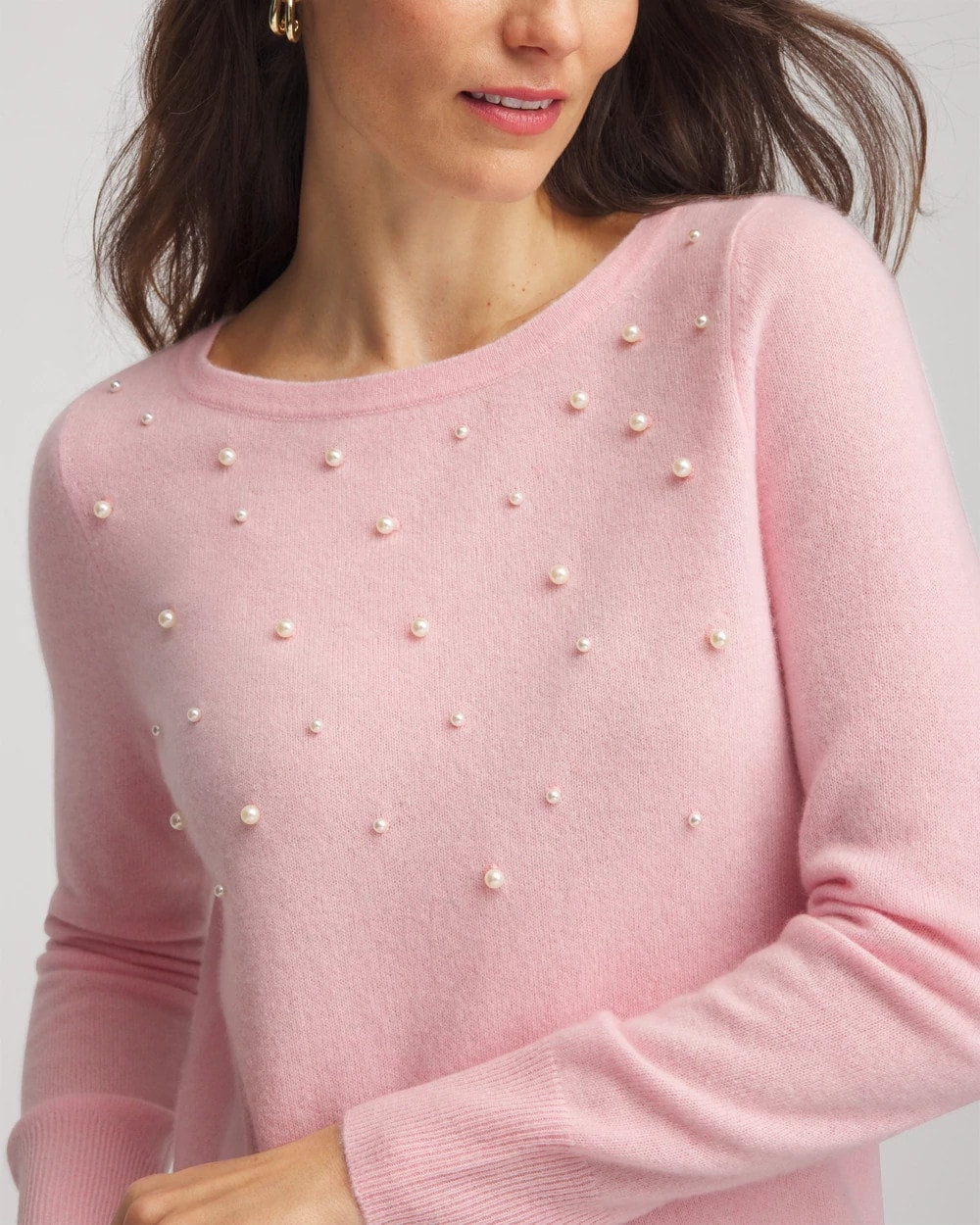 Chico's - Embellished Cashmere Pullover Sweater