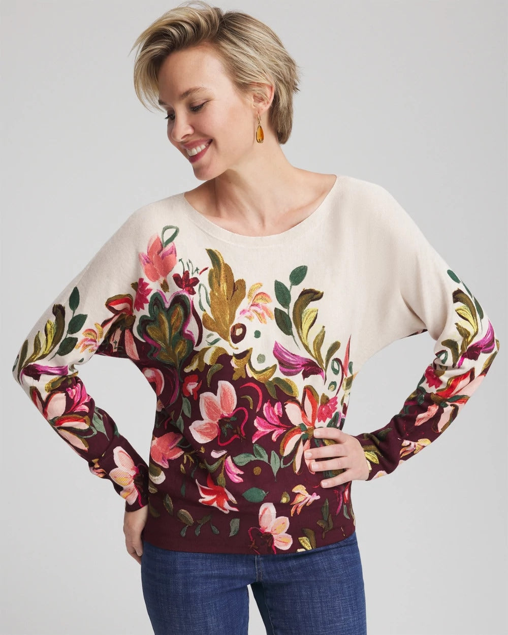 Chico's - Ella Dolman Pullover Sweater