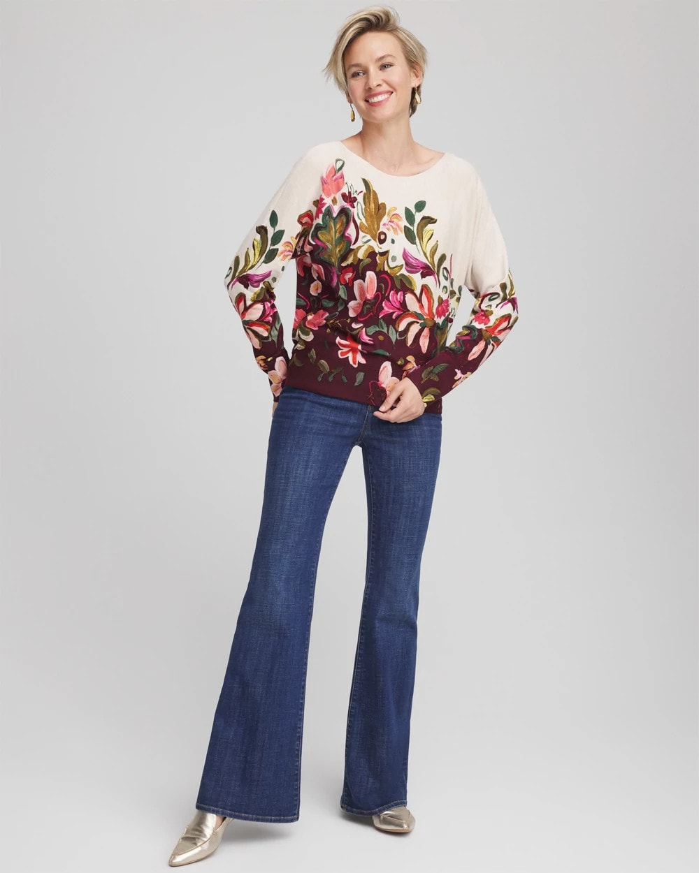 Chico's - Ella Dolman Pullover Sweater