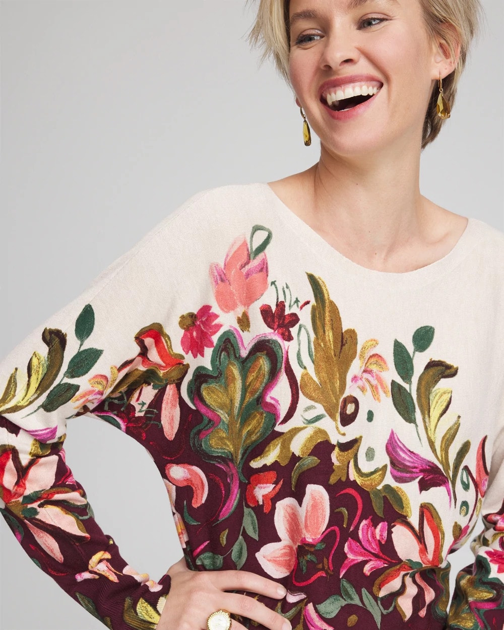 Chico's - Ella Dolman Pullover Sweater
