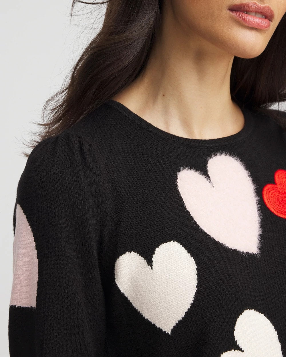 Chico's - V-Day Multi-Heart Pullover