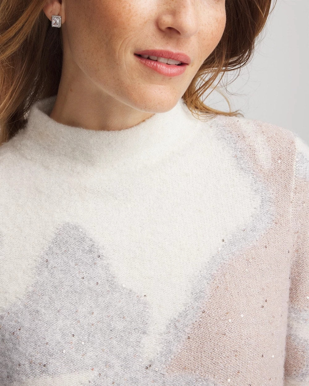 Chico's - Bloom Metallic Intarsia Pullover Sweater