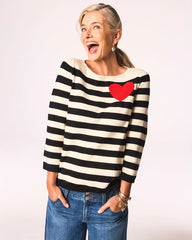 Chico's - Striped V-Day Pullover