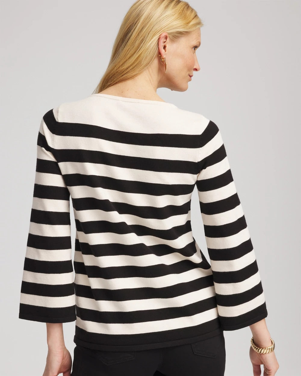 Chico's - Striped V-Day Pullover