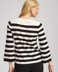 Chico's - Striped V-Day Pullover