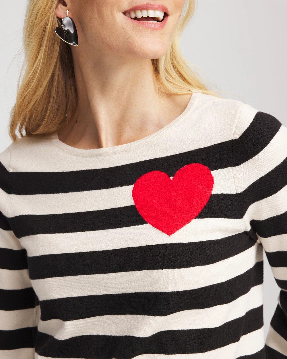 Chico's - Striped V-Day Pullover