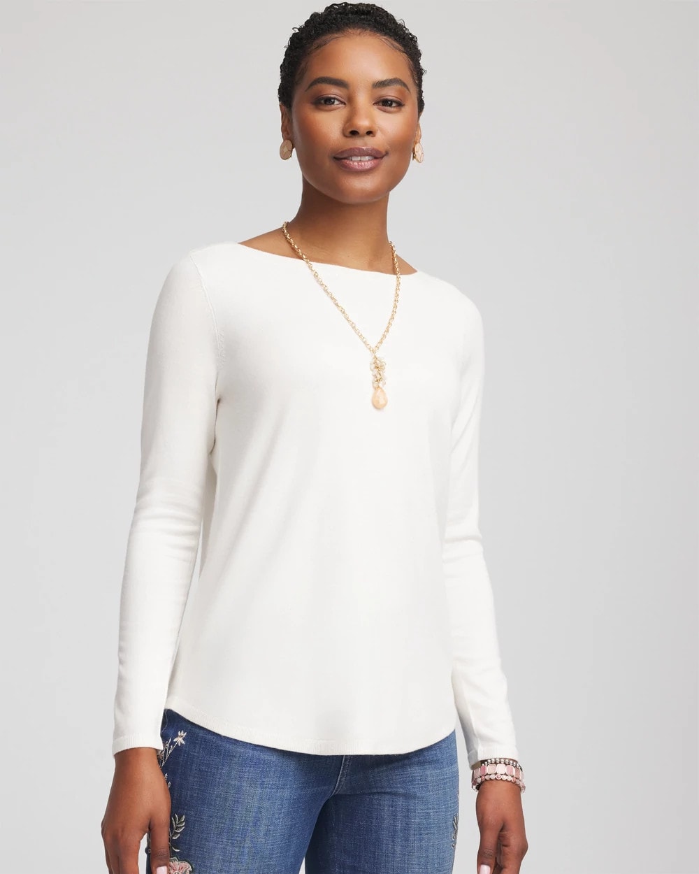 Chico's - Ella Bateau Pullover Sweater