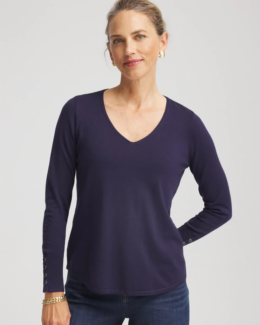 Chico's - Ella V-Neck Pullover Sweater
