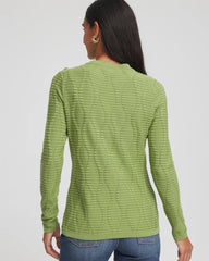 Chico's - Button Shoulder Crewneck Pullover