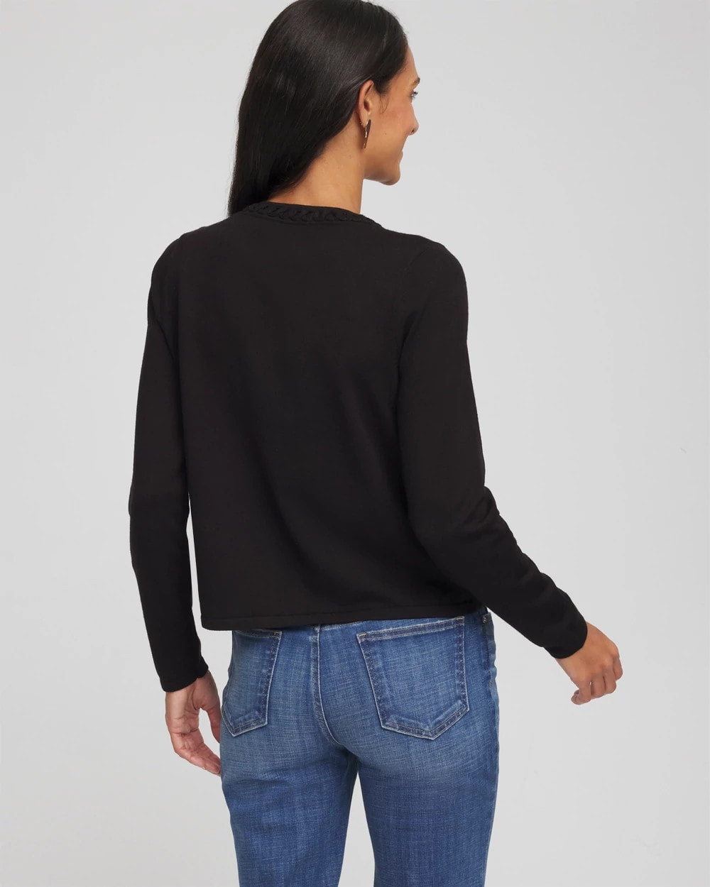 Chico's - V-Day Embroidered Crewneck Cardigan