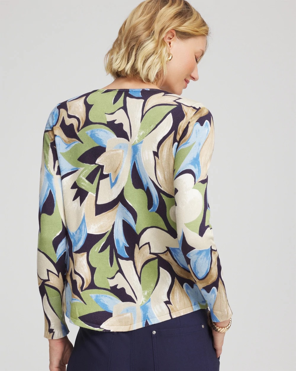 Chico's - Ella Bloom V-Neck Pullover Sweater