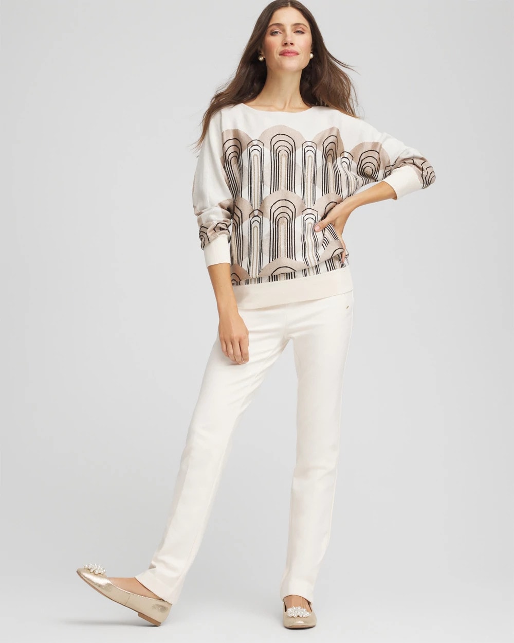 Chico's - Art Deco Dolman Pullover Sweater