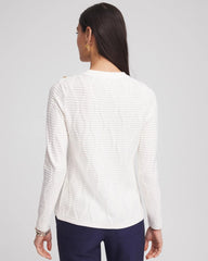 Chico's - Button Shoulder Crewneck Pullover