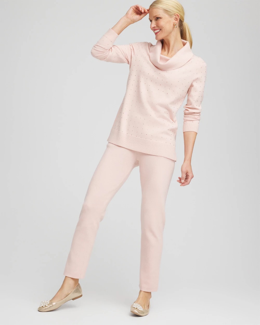 Chico's - Zenergy® Luxe Diamante Cowlneck Tunic
