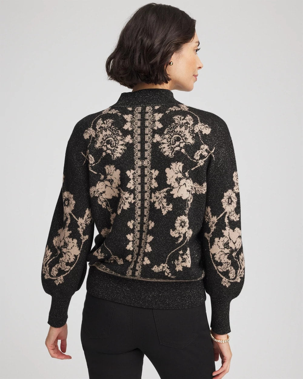 Chico's - Bryne Jacquard Mockneck Pullover